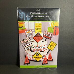 Amscan Novelty Gag Funny Over the Hill Senior Birthday Toilet Paper Cake Kit